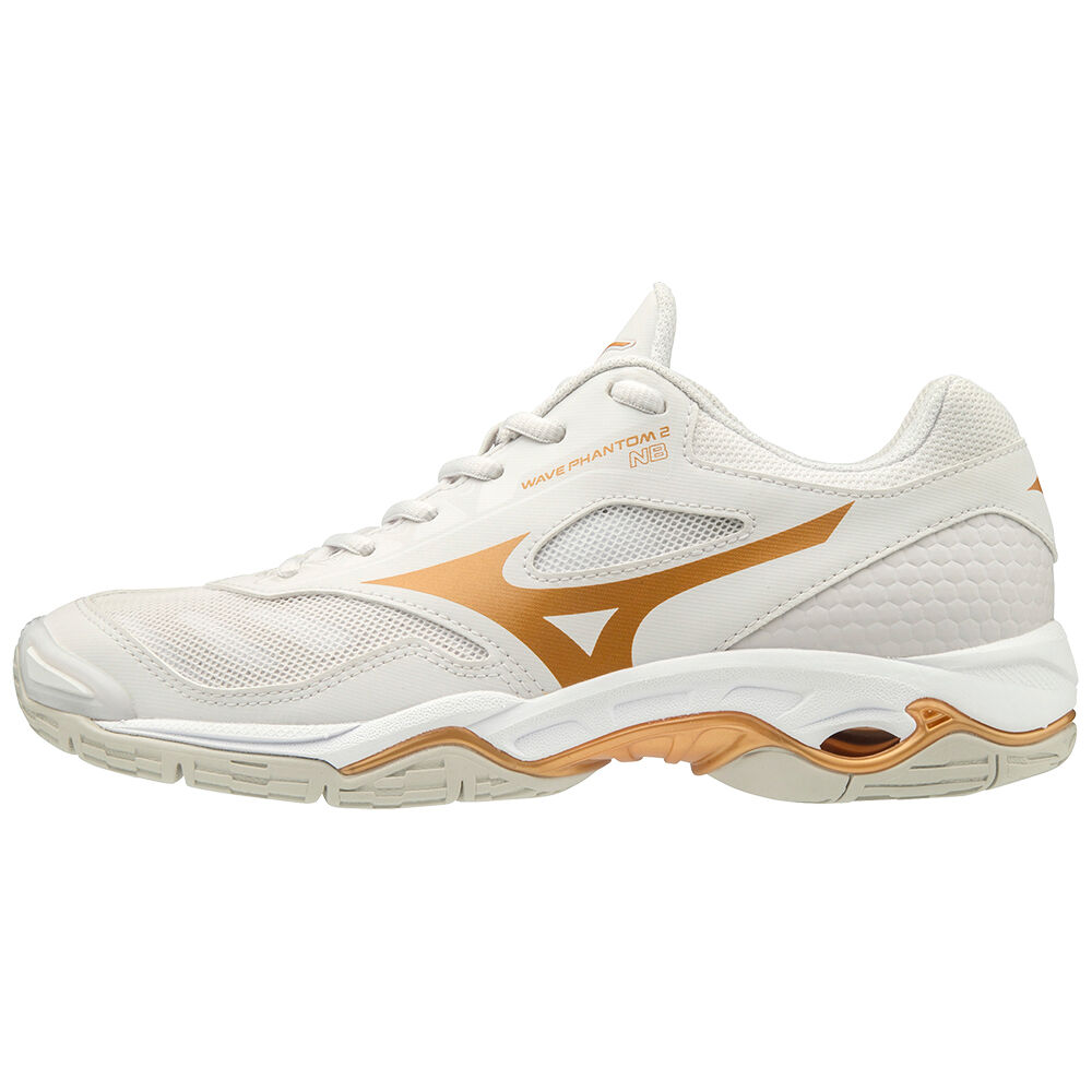 Zapatillas De Baloncesto Mizuno WAVE PHANTOM 2 NB Mujer Blancas España AVLN-95078